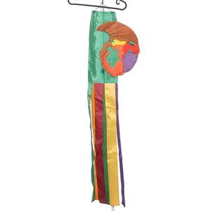 Thanksgiving Cornucopia Windsock VTG Multicolor Streamers Yard Outdoor Decor